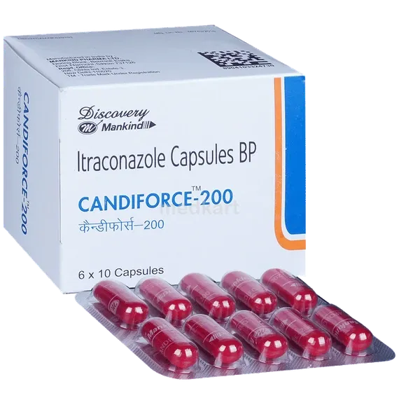 candiforce 200mg capsule 7's